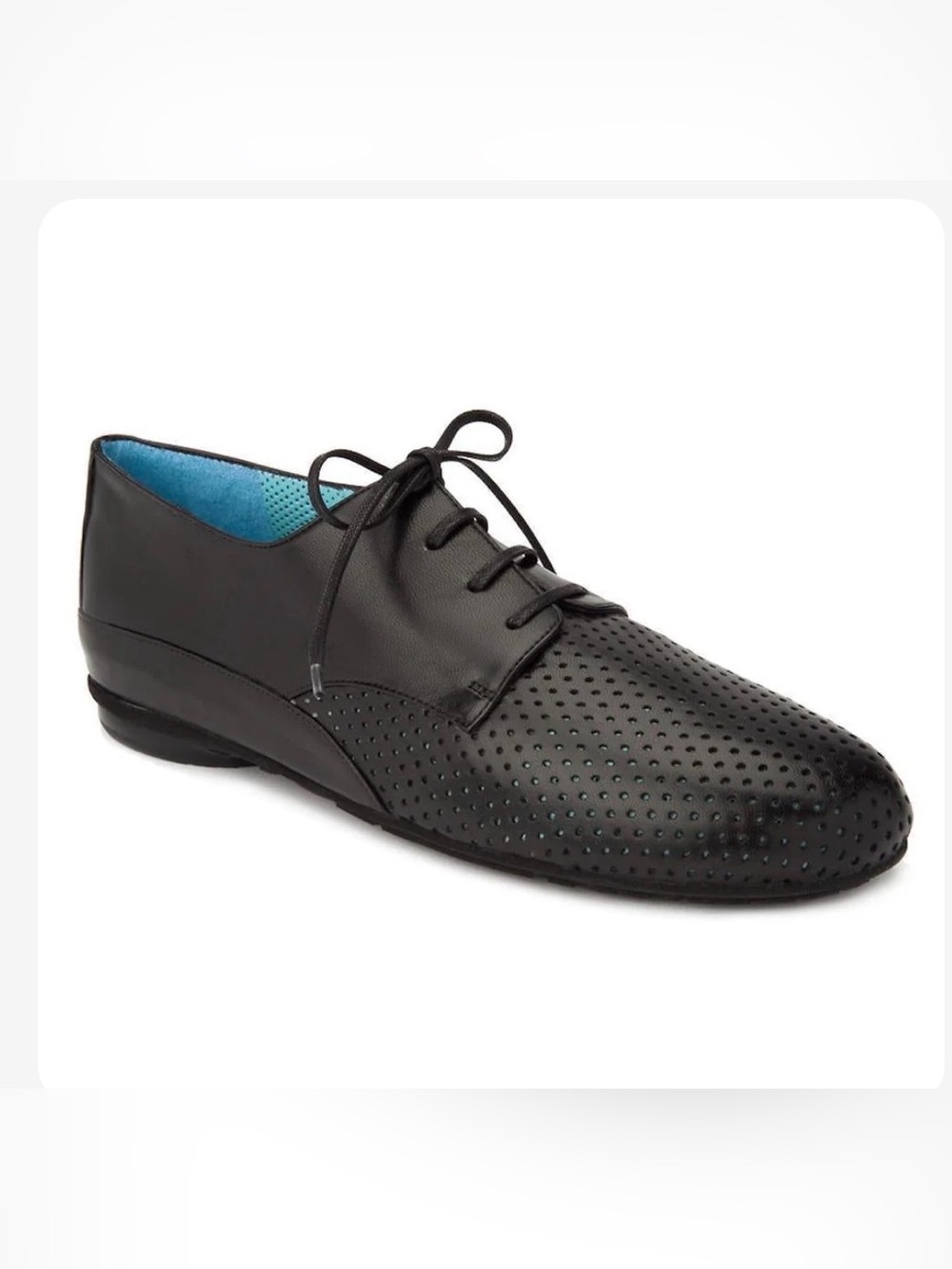Thierry Rabotin Leather Oxfords Sz 37.5 US 7 Italy 7472MP Gatsby Bleu Perforated